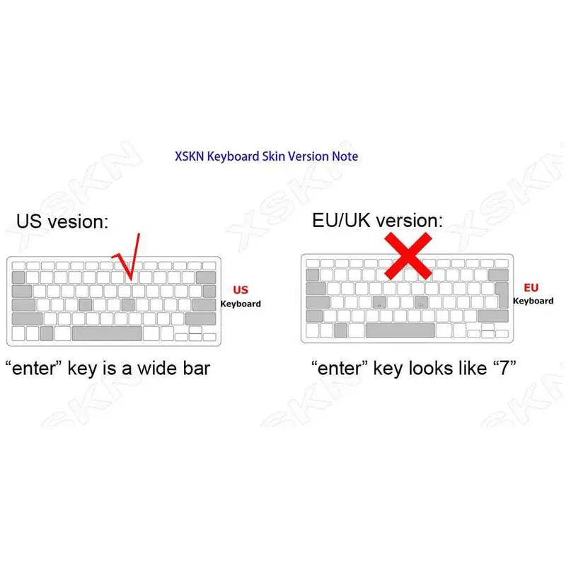 XSKN Silicone Keyboard Cover for Macbook Air 13/15 inch A1466 - RV89 Silikon 7