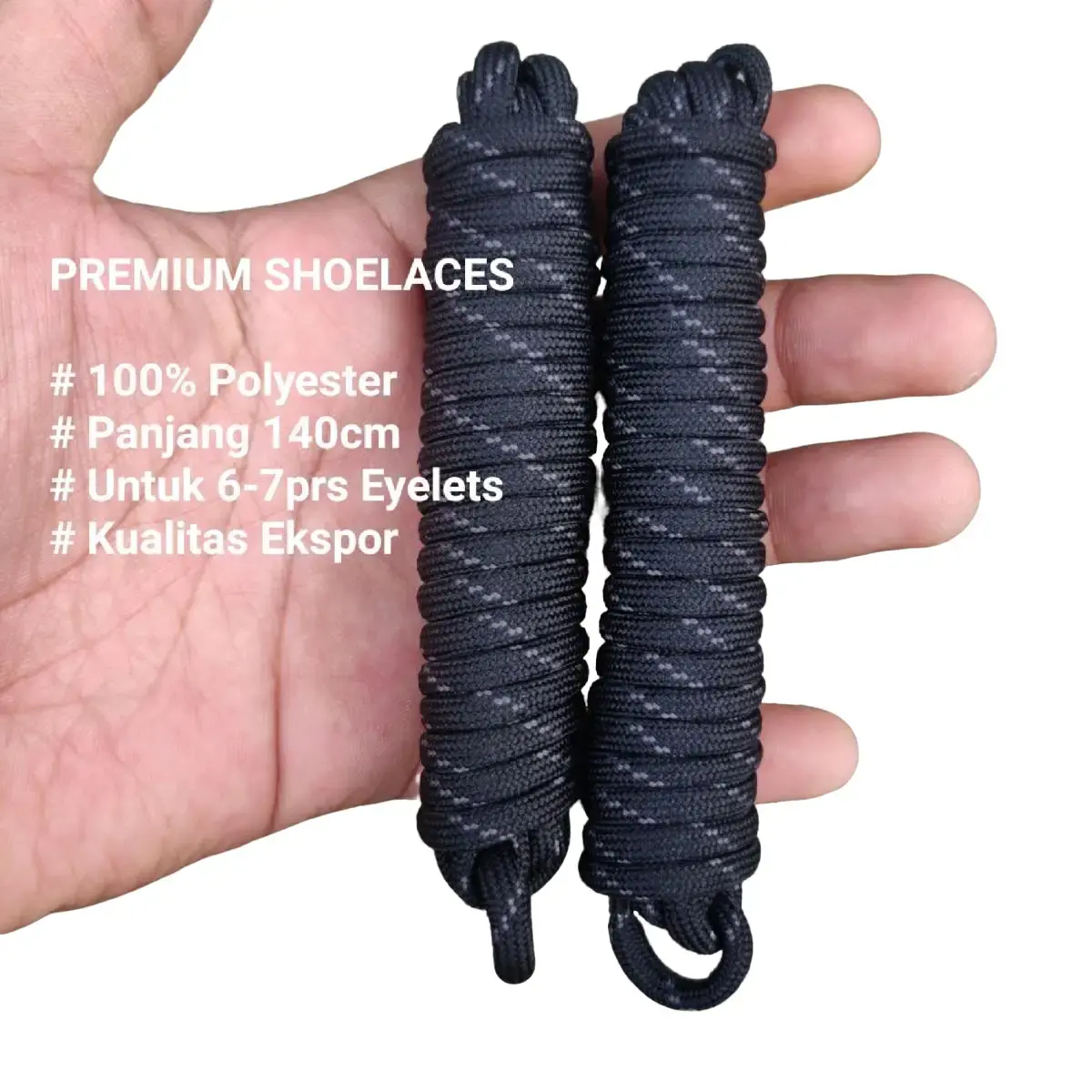 Tali Sepatu Gunung Outdoor Bulat Motif Polyester Premium Shoe Sneaker