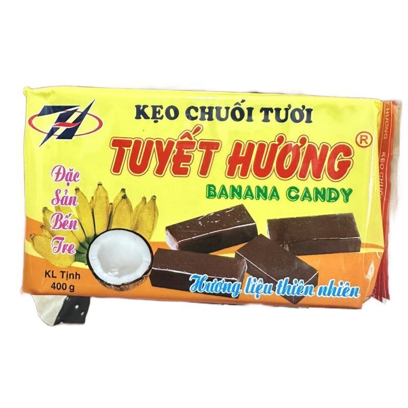 Kẹo Chuối Tươi Tuyết Hương 400gr Đặc Sản Bến Tre Hương Liệu Thiên Nhiên Chất Lượng Cao