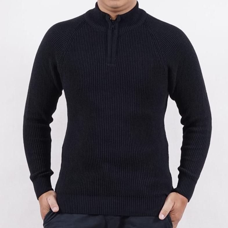 Sweater Rajut Pria Half Zip Turtleneck Cowok Tebal Terbaru - Forzie Knitwear Rajut Kerah 5