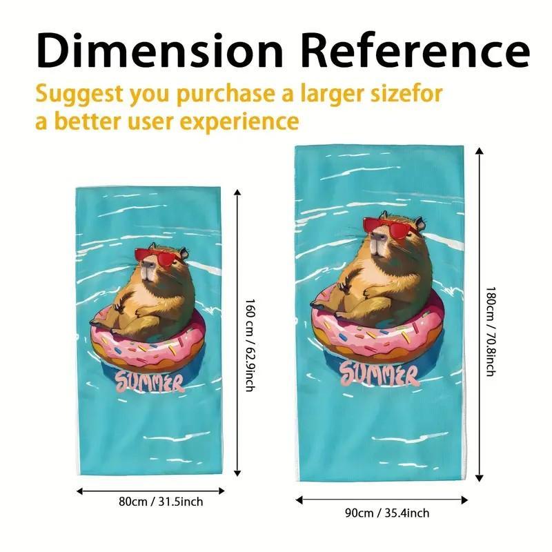 Donut Pattern Beach Towel, Creative Pattern Lightweight Beach Towel, Soft Water Absorbent Towel for Camping Yoga Travel Swimming 1