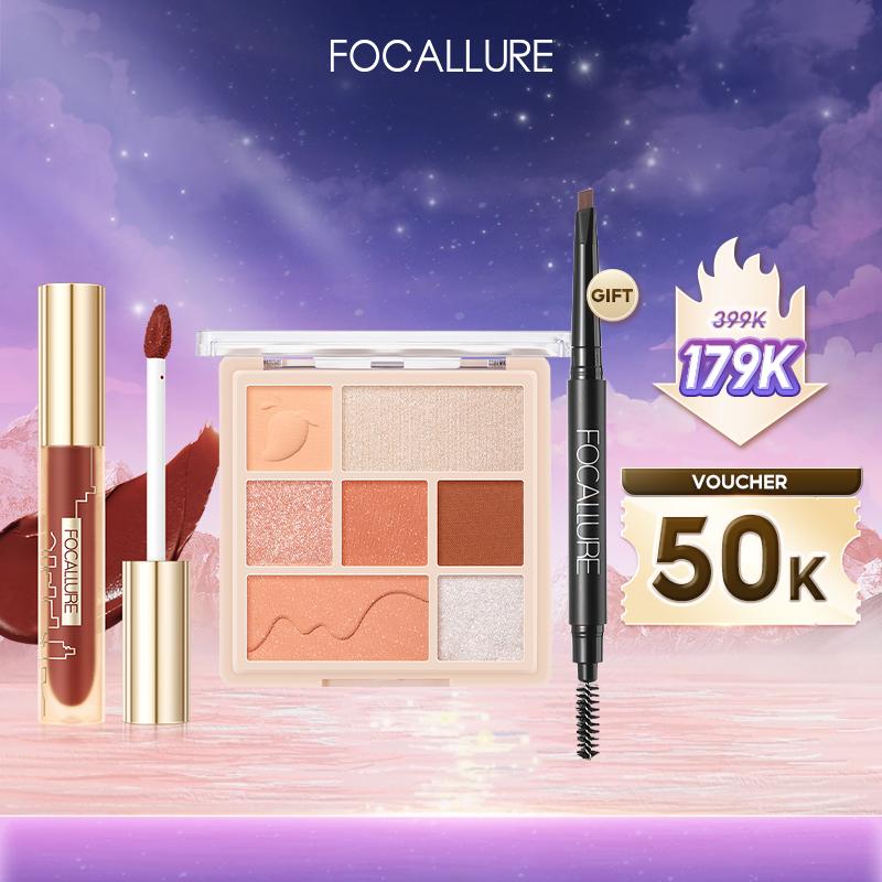  【TẶNG CHÌ KẺ MÀY  BẢNG PHẤN MẮT FOCALLURE + SON MÔI TRANG ĐIỂM BỘ 2 MÓN MIỄN PHÍ BÚT CHÌ KẺ LÔNG MÀY 