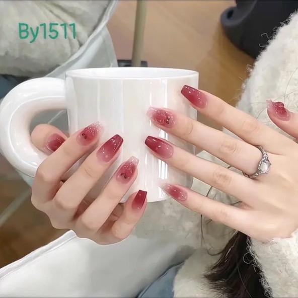 Mã M249 mẫu 24 nail giả kèm keo mắt mèo cao cấp xiu xinh  Nữ Women Làm Nail
