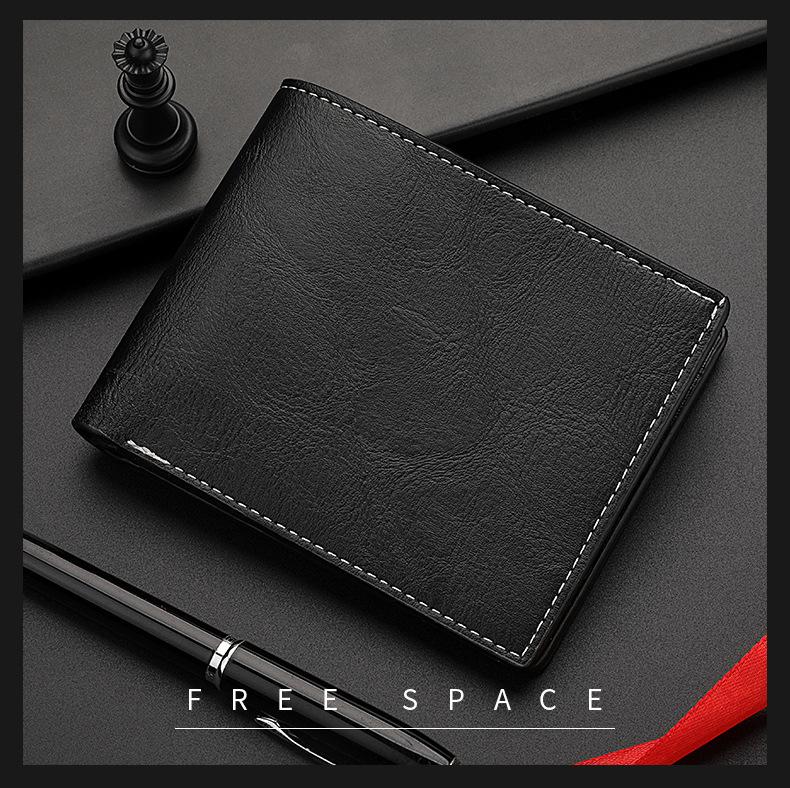Product Introduction of Horizontal Wallet Wholesale Men's Short Wallet Men's Student Leather Wallet Retro Wallet No Logo Factory In Stock 20