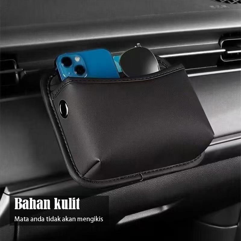 Car Seat Pocket Holder Side Organizer Multifungsi Storage Box Kotak Penyimpanan Multifungsi Tempat Hp Saku Kursi Mobil Tempel Stowing Tidying