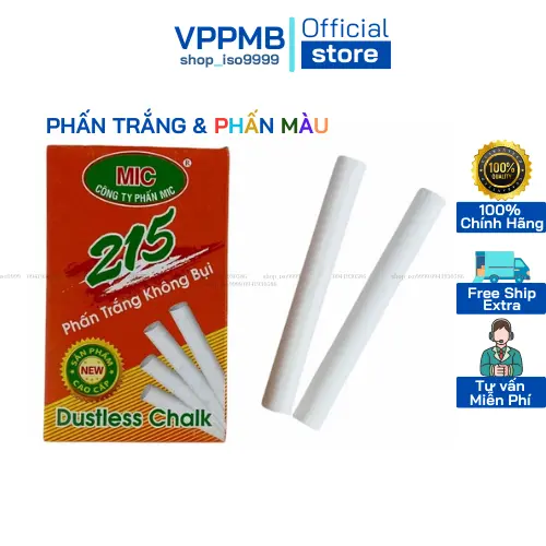Phấn Mic viết bảng không bụi, phấn trắng phấn màu viết bảng 0