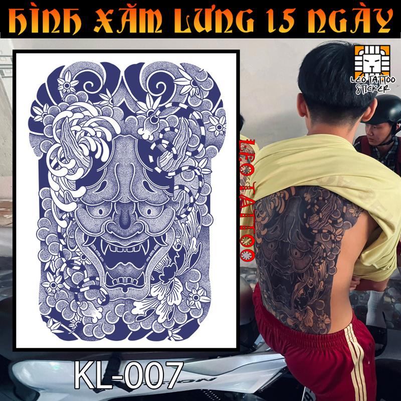  Hình Xăm Dán Kín Lưng 15 ngày - Không Thấm Nước - Không Thể Tẩy Xóa 