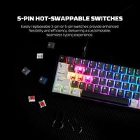 Gambar Fantech ATOM PRO 66 MK919 Layout 65% Cherry Profile Wireless Keyboard Mechanical Gaming Hotswap 5 Pin - Black, Blue Switch dari GGSTORESBY Kota Surabaya 4 Tokopedia
