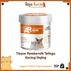 Tissue pembersih telinga kucing anjing