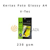 Gambar Glossy Photo Paper A4 230gr V-Tec GPP-9111A - Kertas Foto VTec 230 gsm dari Shine Plaza Kota Bandung 1 Tokopedia
