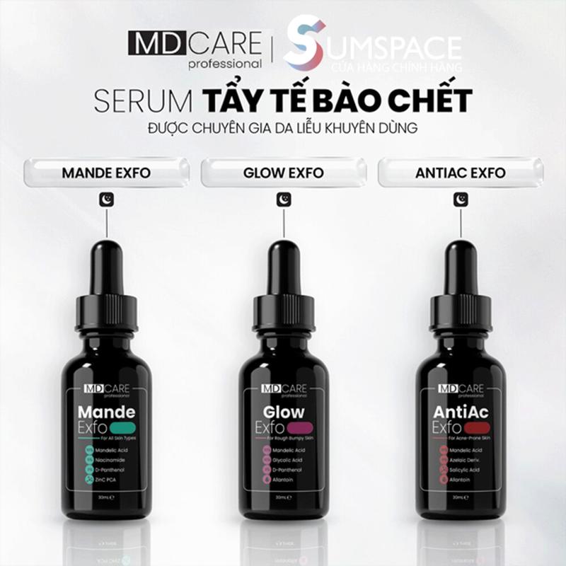 [SUM SPACE] [CÔNG TY] [KÈM QUÀ] Serum MD CARE Exfo Mande / Antiac / Glow Hỗ Trợ Sắc Tố, Tránh Mụn, Kiểm Soát Dầu & Dịu Da - 10ml / 30ml
