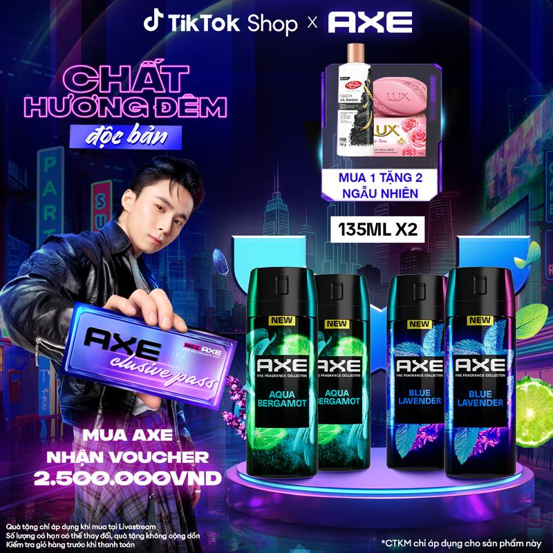 [FS] Combo 2 Xịt thơm nước hoa cao cấp AXE 135ml, Fine Fragrance mist lưu hương tinh tế và khử mùi lên tới 72h [3]