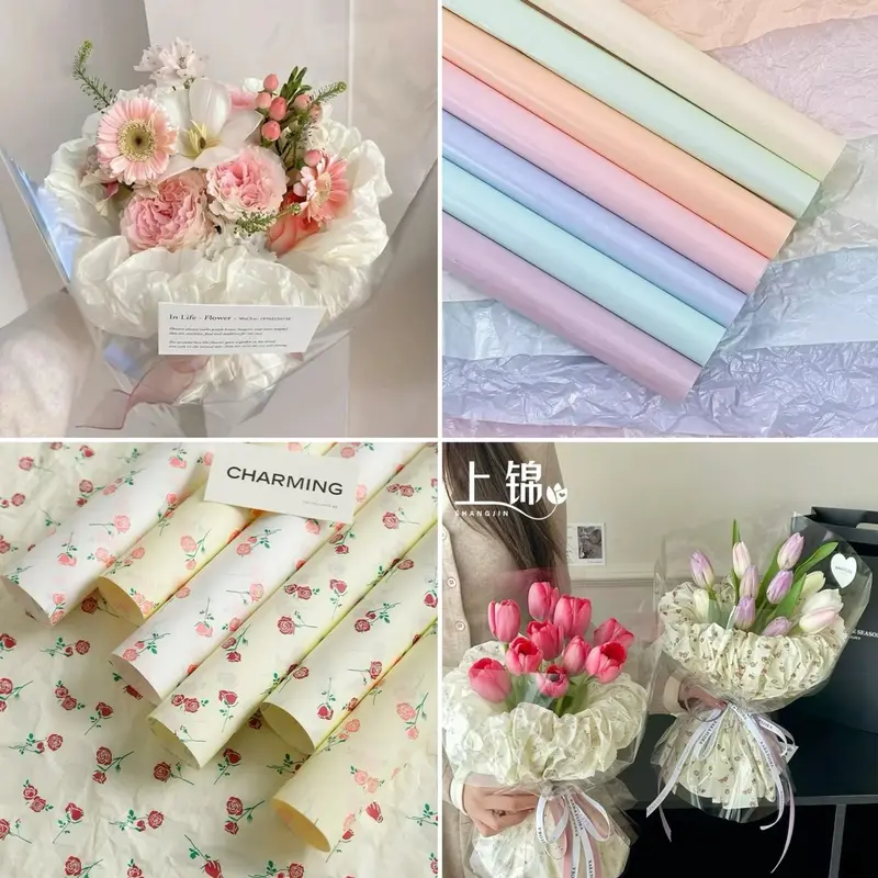 Giấy nhăn gói hoa Sydney - set 10 tờ, 20 tờ giấy nhăn gói hoa dùng bó hoa 0