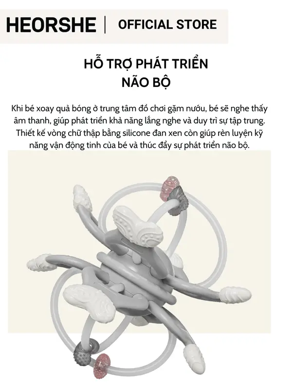 Đồ Chơi Gặm Nướu Galaxy HEORSHE Slicone Cao Cấp Không Chúa BPA An Toàn Kèm Hộp Đựng Cho Bé 6