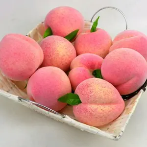 buah peach artificial / buah persik palsu hiasan pajangan