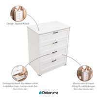 Gambar Dekoruma SHIRO Lemari Laci 4 Susun - Kabinet Laci - Drawer Chest - Putih dari Dekoruma Official Store Kab. Bekasi 4 Tokopedia