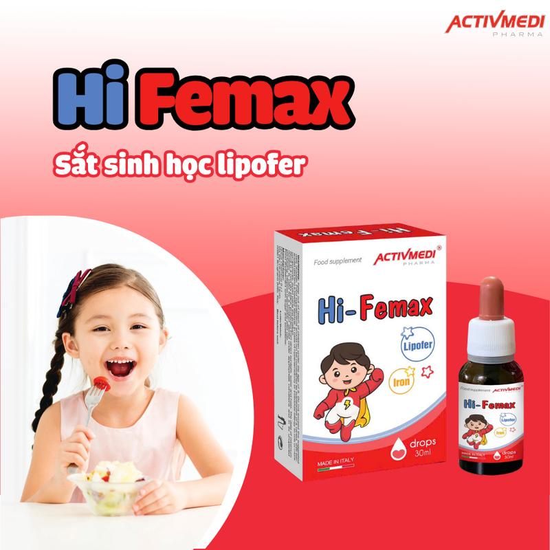 Hi Femax bổ sung sắt sinh học giúp tạo hồng cầu, giảm nguy cơ thiếu máu 2