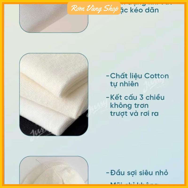 Product Introduction of TẤT VỚ CỔ  CAO CHẤT LIỆU COTTON THOÁNG KHÍ, PHONG CÁCH BASIC DỄ PHỐI ĐỒ - RƠM VÀNG SHOP Menswear Trắng tất  lót 5