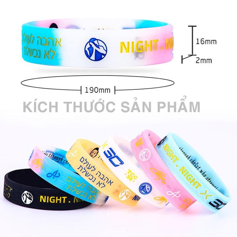 Vòng Đeo Tay Phát Sáng, Vòng Tay Cao Su Thể Thao Phản Quang Bóng Rổ Nam Nữ PRO SPORT 2