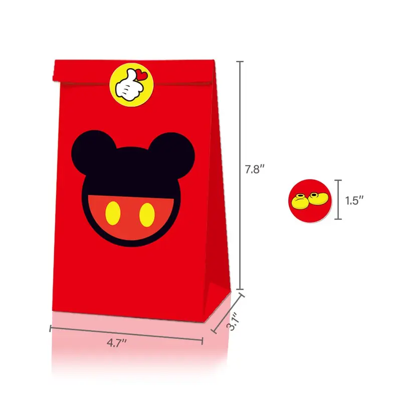 Tas Pesta Ulang Tahun Anak Goodie Bag Jinjing Character Mickey Paper Bag Kado 6