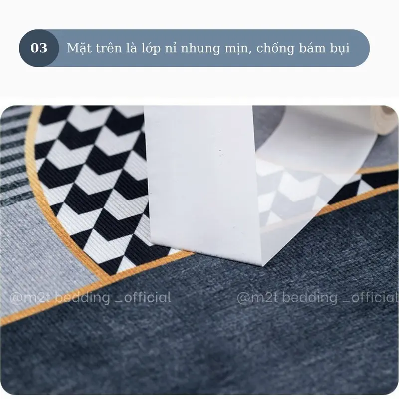 Thảm trải sàn Bali M2T BEDDING thảm trang trí tết vintage size lớn chất liệu nỉ lỳ sang trọng 6