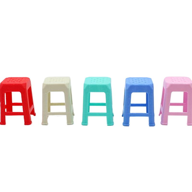 Product Introduction of 1PC Living Room Toy 1:12 Mini Dollhouse Simulation Plastic Stool Small Chair Model Doll House Furniture Accessories Decoration 26