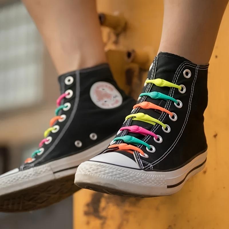 Product Introduction of 12-piece Set of Colorful Silicone Elastic Shoelaces, Multi-functional High Elasticity Lazy Shoelaces 1