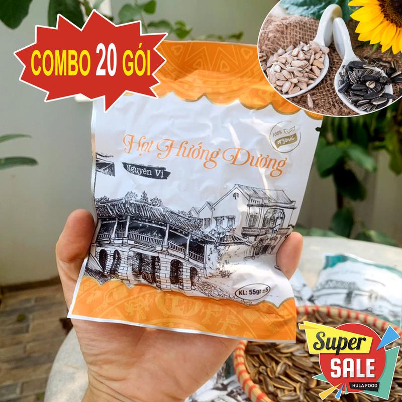 COMBO 20 Gói Hạt Hướng Dương Nguyên Vị Thơm Ngon Giòn Bổ Dưỡng Đảm Bảo ATTP - HULA FOOD