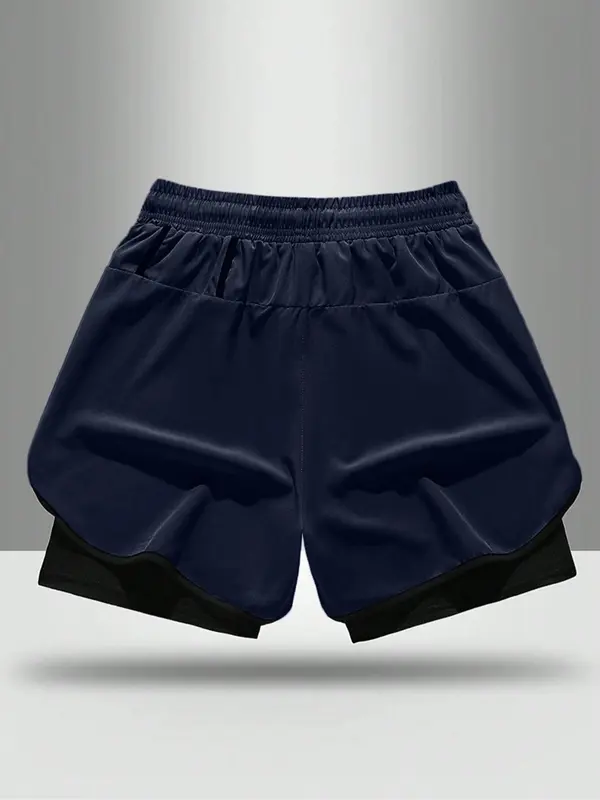 Men's Solid Color Boxer Briefs Shorts, Regular Fit Casual Comfy Breathable Shorts for Summer, Men's Bottoms for Daily Wear 5