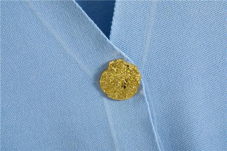 Product Introduction of New summer women's wear in 2025: a fashionable set consisting of a knitted vest with golden buttons and a midi skirt, and a homewear package. Clothes Womenswear 11
