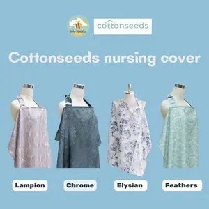 COTTONSEEDS NURSING COVER - APRON MENYUSUI ( Terlengkap !!!!)  / PERLENGKAPAN MENYUSUI / Tidak menerawang / tebal / penutup payudara ibu menyusui / busui friendly / adjustable / premium / motif bolak balik / 2 lapis Bayi