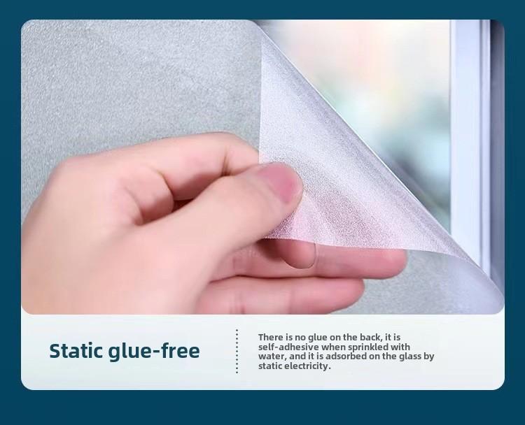 Product Introduction of 1PC/Window film; bathroom privacy static cling, anti-peeping home and office, static glass cling - no adhesive matte covering windows and shower doors, frosted - living room anti-UV window film 5