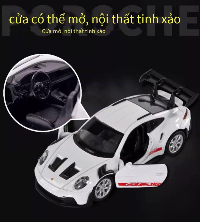 Product Introduction of 1: 36 Porsche 911 992 GT3 RS Đường đua hợp kim Mô hình xe đua Diecast Kim loại Xe thể thao Xe mô hình Bộ sưu tập mô phỏng Quà tặng cho 5