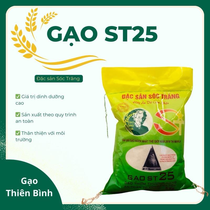 GẠO ST25 - ĐẶC SẢN SÓC TRĂNG (TÚI 10KG) 0