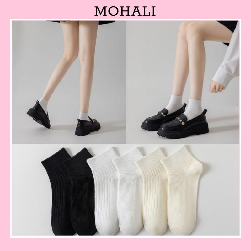 Vớ Trơn Lửng Gân Tất Cổ Ngắn Phối Giày Lolita , Giày Đốc Siêu Đỉnh MOHALI VN105
