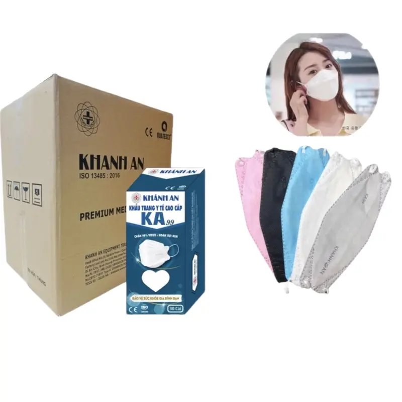 COMBO 10 hộp (300 cái) KHẨU TRANG KHÁNH AN KA 99 màu trắng 299k 0