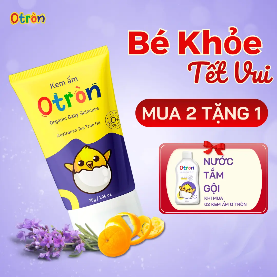 Kem ấm O Tròn giữ ấm, giảm ngạt mũi, phòng cảm lạnh, ngừa ho cho bé