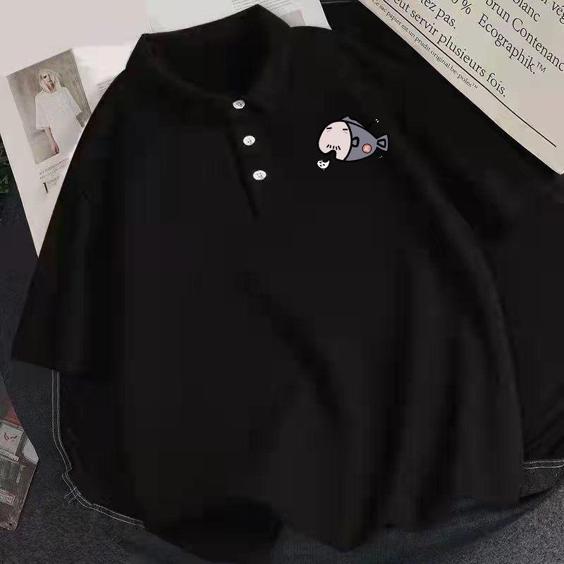  Áo Thun Polo Nam Nữ Form Rộng Chất Cotton Mềm Mát In Hình Chú Cá Đuối Cực Dễ Thương Phong Cách Thời Thượng TTQ0359 Menswear Có Cổ 
