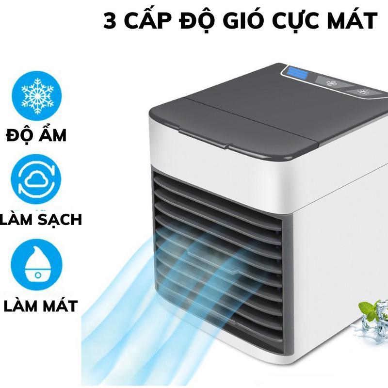 Quạt Điều Hòa Mini - Điều Hoà Hơi Nước Siêu Mát - Quạt Tạo Ẩm Làm Mát Không Khí Để Bàn Dây Sạc USB Tiết Kiệm Điện