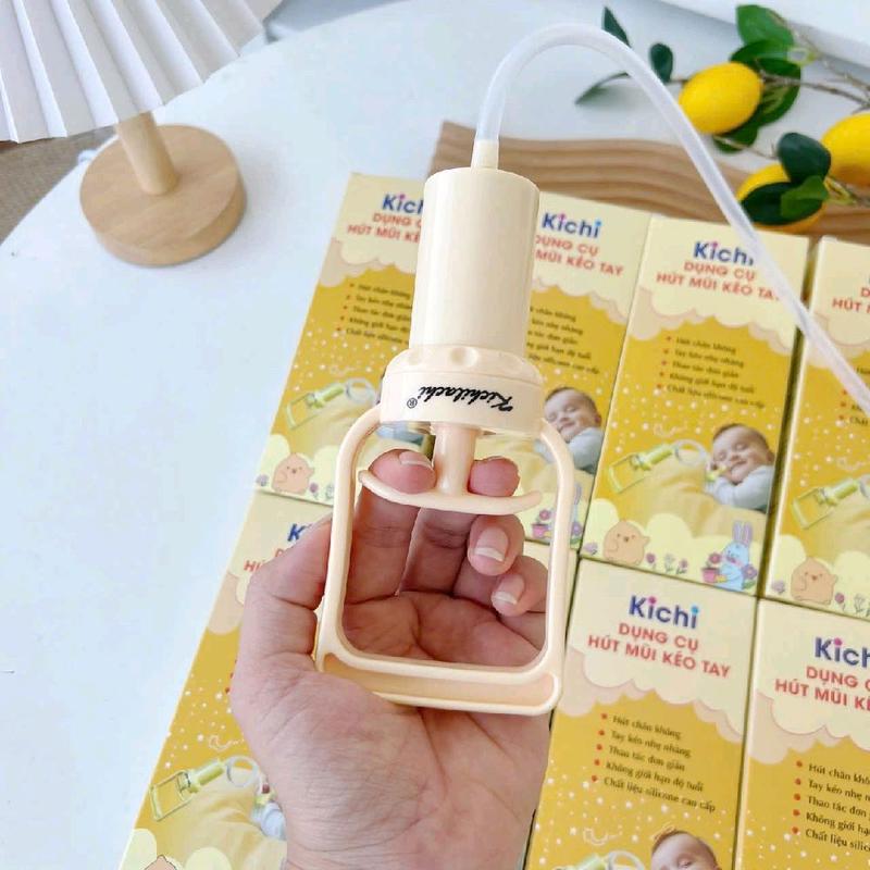 Dụng Cụ Hút Mũi Kéo Tay Thế Hệ Mới Kichilachi - Chất liệu Silicon cao cấp, Bình chứa chất nhầy chống trào ngược, Ống hút silicon mềm 4