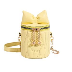 Small women's bags, niche design, fashion, new style, textured chain bags, mini bucket bags Crossbody Selempang