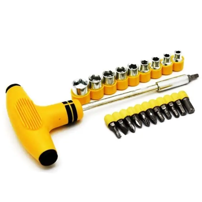 Obeng Kunci T Set Multifungsi 24 in 1 Palu kunci T Sock Screwdriver 6