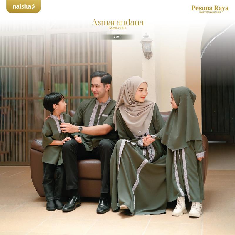 Naisha - Asmarandana Army Family Set | Couple Pasangan | Sarimbit Keluarga | Sarimbit Lebaran 2025 1