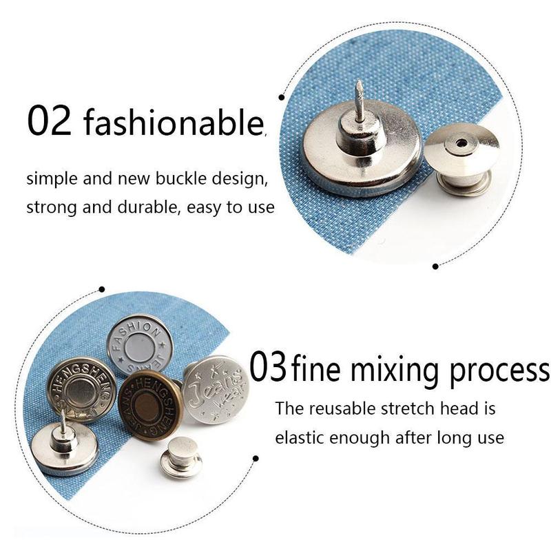 Product Introduction of Adjustable Removable Jeans Button Nail Free Metal Button Button Accessories Clothing Clothing P7M8 23