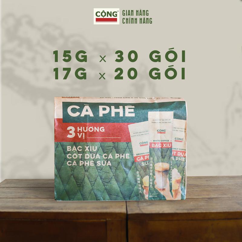 Set 30 50 gói cà phê hoà tan tiện lợi Cộng Cà Phê