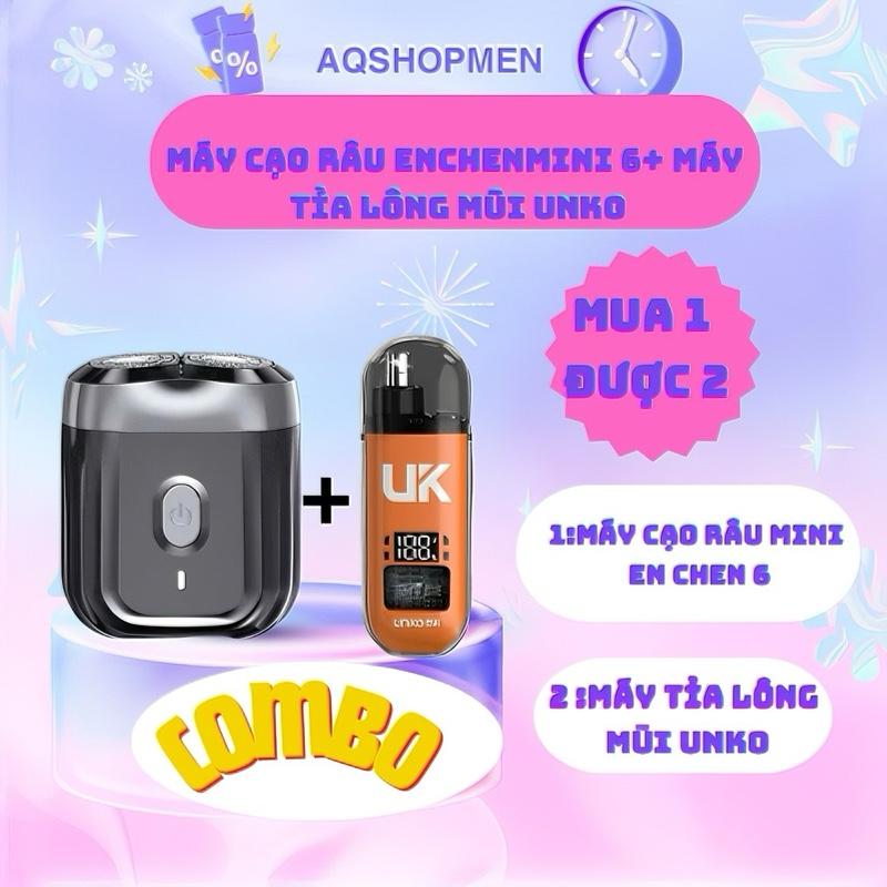  Combo Máy cạo râu Enchen Mini 6+Máy tỉa lông mũi Unko  