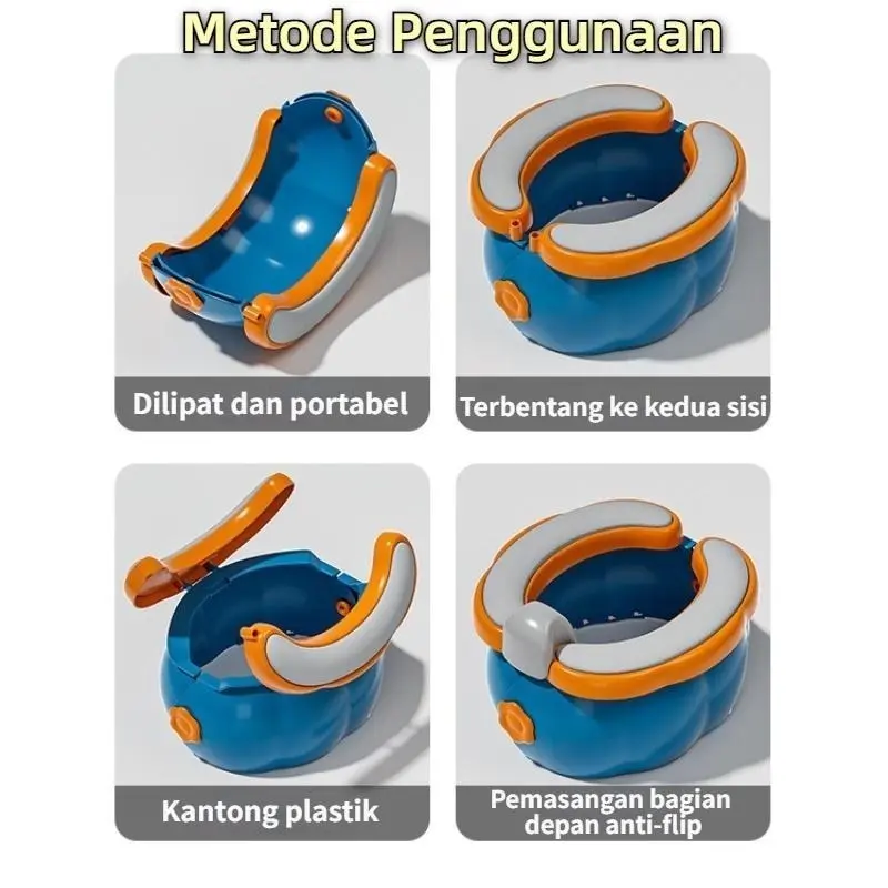 Toilet Portable Anak Yang/Travel Baby Potty Toilet / Pispot Kekinian/Toilet Lipat untuk Balita Potty Portabel Anak Baby Potty Training Travel Potty Kursi 3