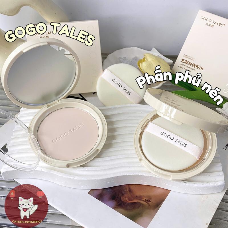 GOGO TALES Phấn Phủ Nén GOGO TALES Mặt Trăng Kèm Mút Luster Retention Light Powder 14.5g GT716