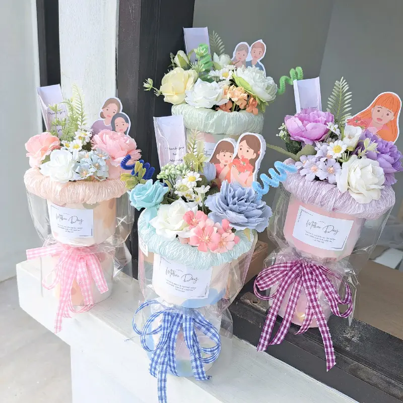 Round buket korean style bouquet bulat ala korea buket hari ibu wisuda anniversary 2
