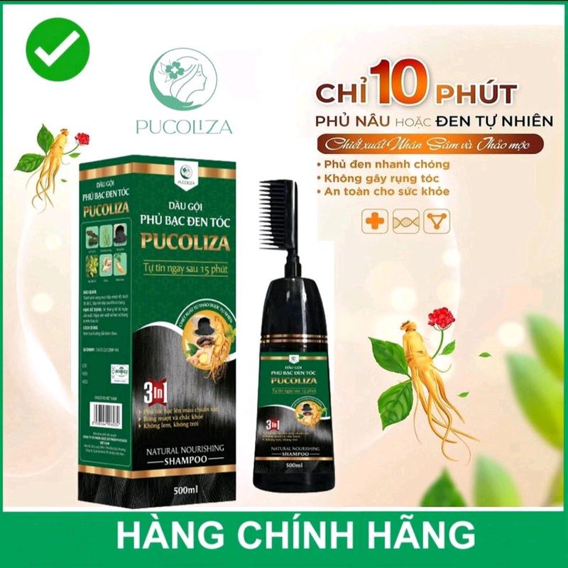 Dầu Gội Phủ Bạc HAPUCO ( Mẫu Mới PUCOLIZA) Công Ty Đang Đổi Sang Mẫu HAMIKO 500ML